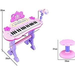 اسباب بازی پیانو الکترونیکی با صندلی و میکروفون My Piano Musical Set With Stool And Microphone_اسباب بازی لوازم خانگی